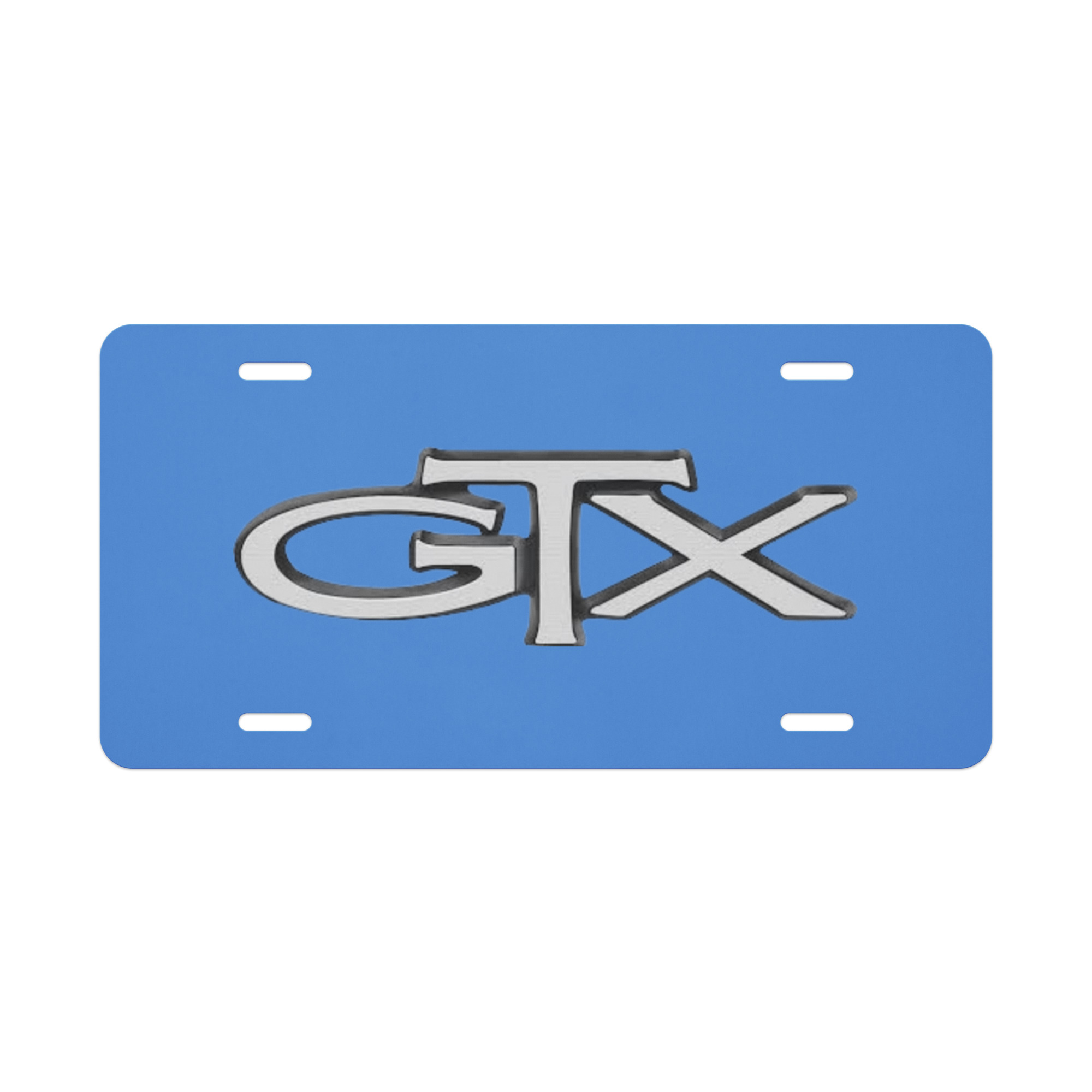 1972 – 1973 Plymouth Road Runner GTX Trim Edition: Vanity License Plate Basin Street Blue / Petty Blue TB3