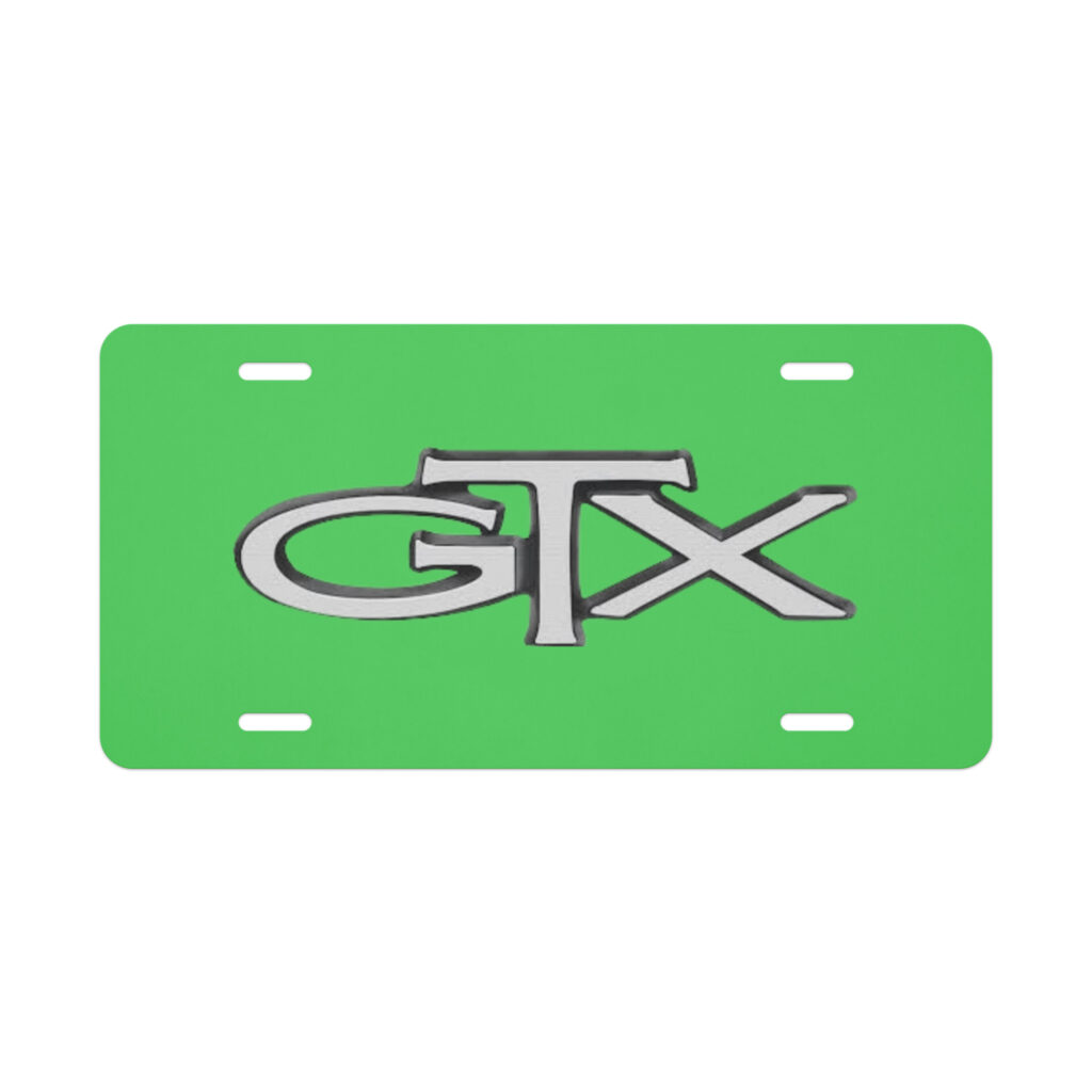 1970 – 1971 Plymouth GTX “Rapid Transit System” Vanity License Plate Sassy Grass FJ6