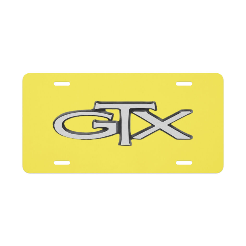 1970 – 1971 Plymouth GTX “Rapid Transit System” Vanity License Plate Lemon Twist FY1