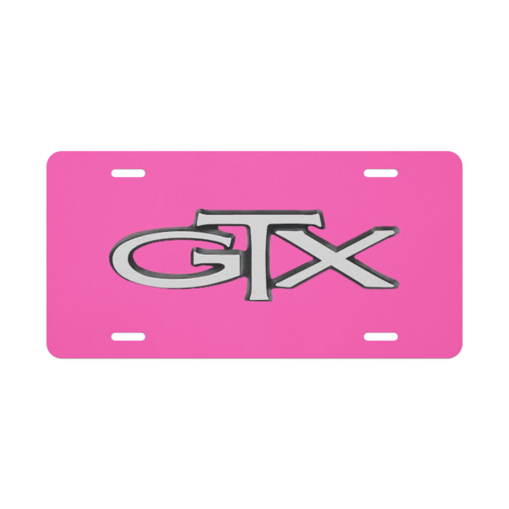 1970 Plymouth GTX “Rapid Transit System” Vanity License Plate Moulin Rouge FM3