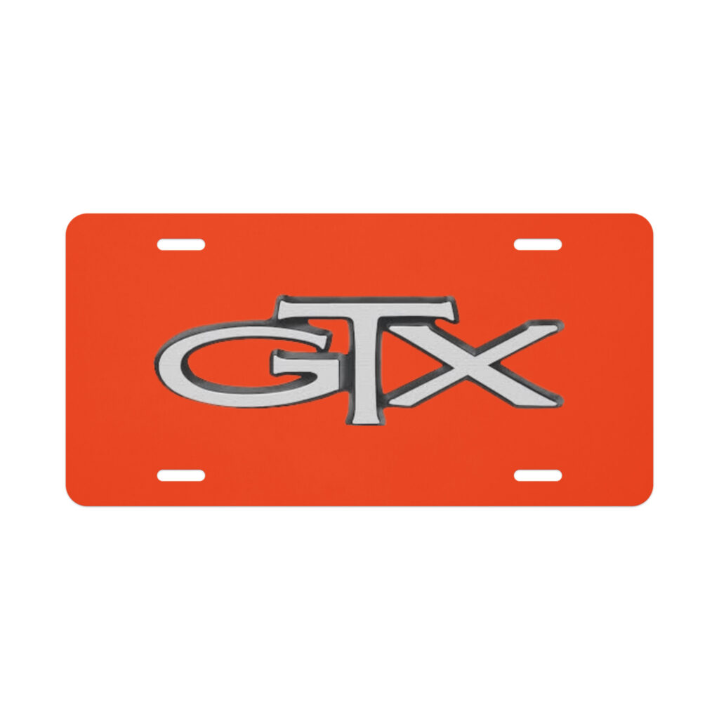 1969 – 1972 Plymouth GTX “Rapid Transit System” Vanity License Plate TorRed EV2