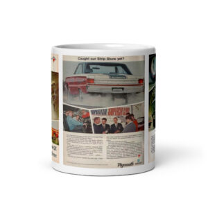 1967 Plymouth GTX 3 Magazine Ad Coffee Mug 440 426 Hemi Racing