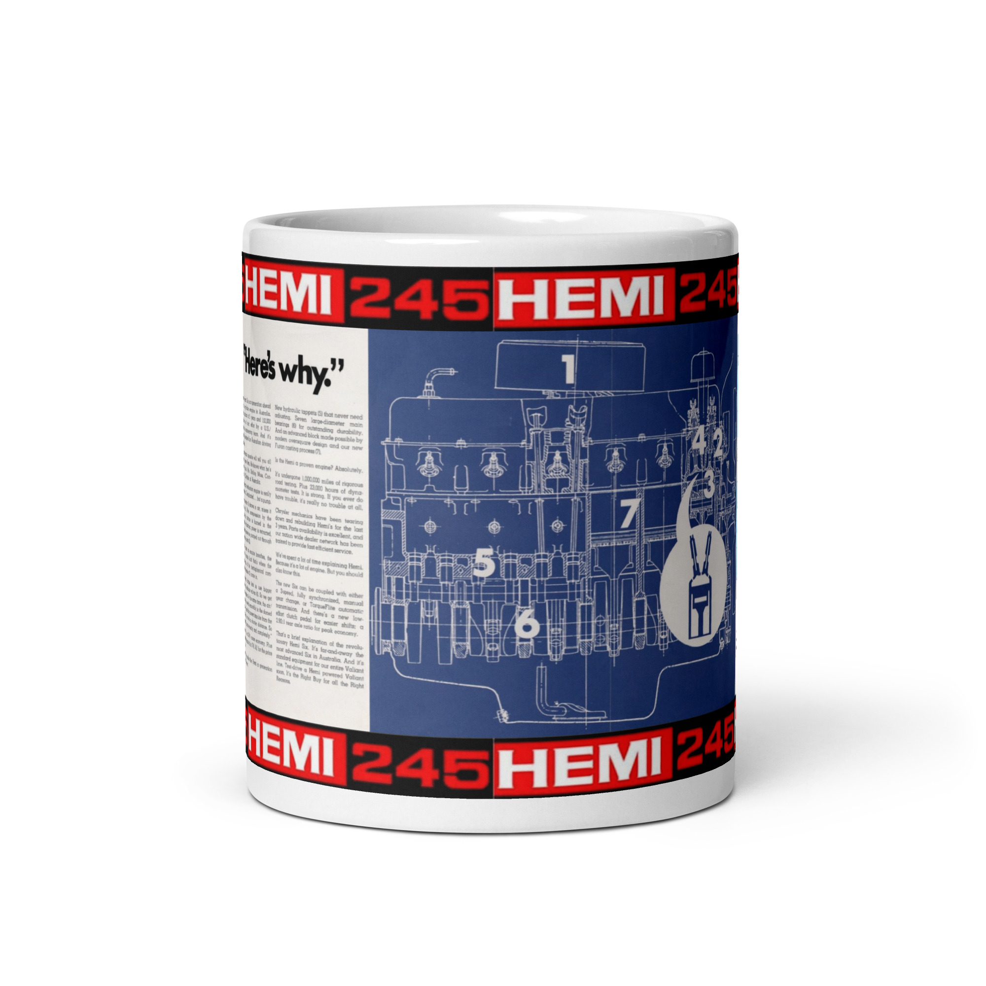 1970 Chrysler Australia Hemi 245 Sales Booklet Coffee Mug Valiant Regal Pacer Wagon - Image 3