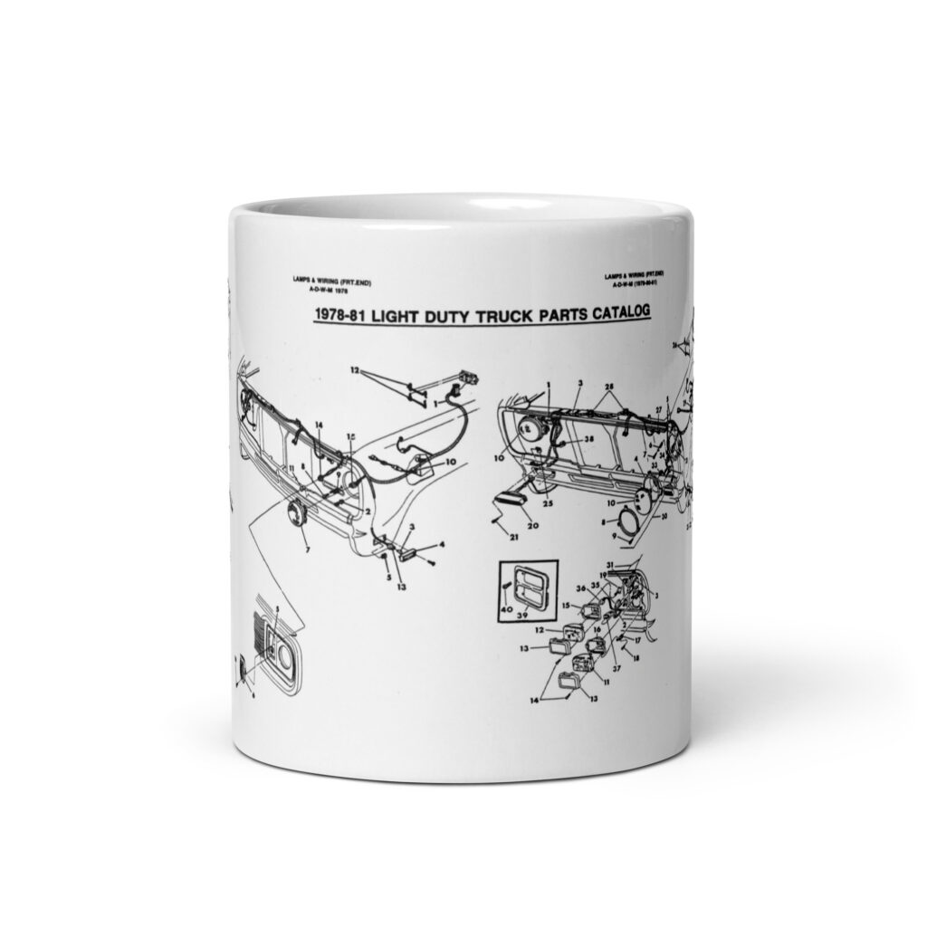 1978 1979 Dodge Truck Factory Grille Parts Diagrams Coffee Mug Lil Red Warlock 1980