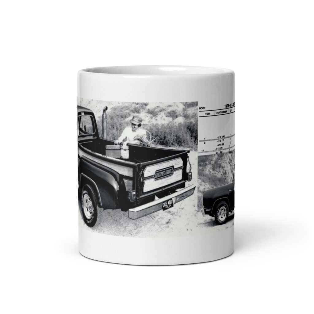 1980 Dodge Little Express Truck Coffee Mug Factory Promo Photos and Part Numbers