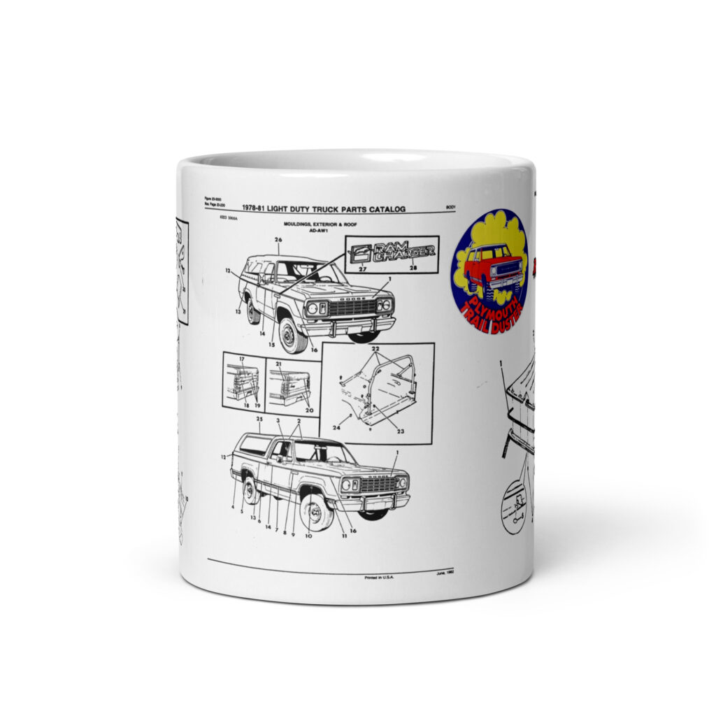 1978 79 80 Dodge Ramcharger Plymouth Trailduster Factory Parts Diagrams Coffee Mug