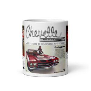 1970 Chevelle SS 396 Vintage Magazine Ad Coffee Mug with Rear Emblem - 11oz