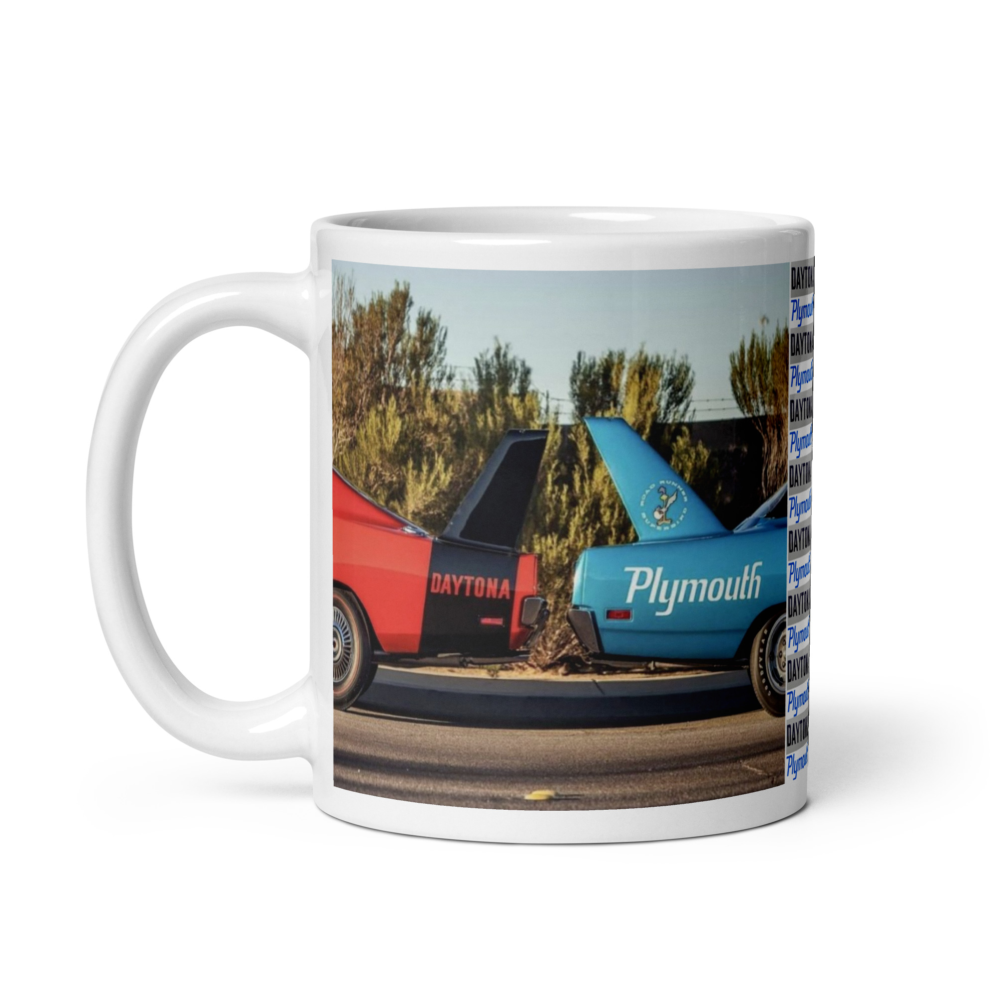 1969 Dodge Daytona 1970 Plymouth Superbird Coffee Mug Can't Decide? Have Both! - Image 2