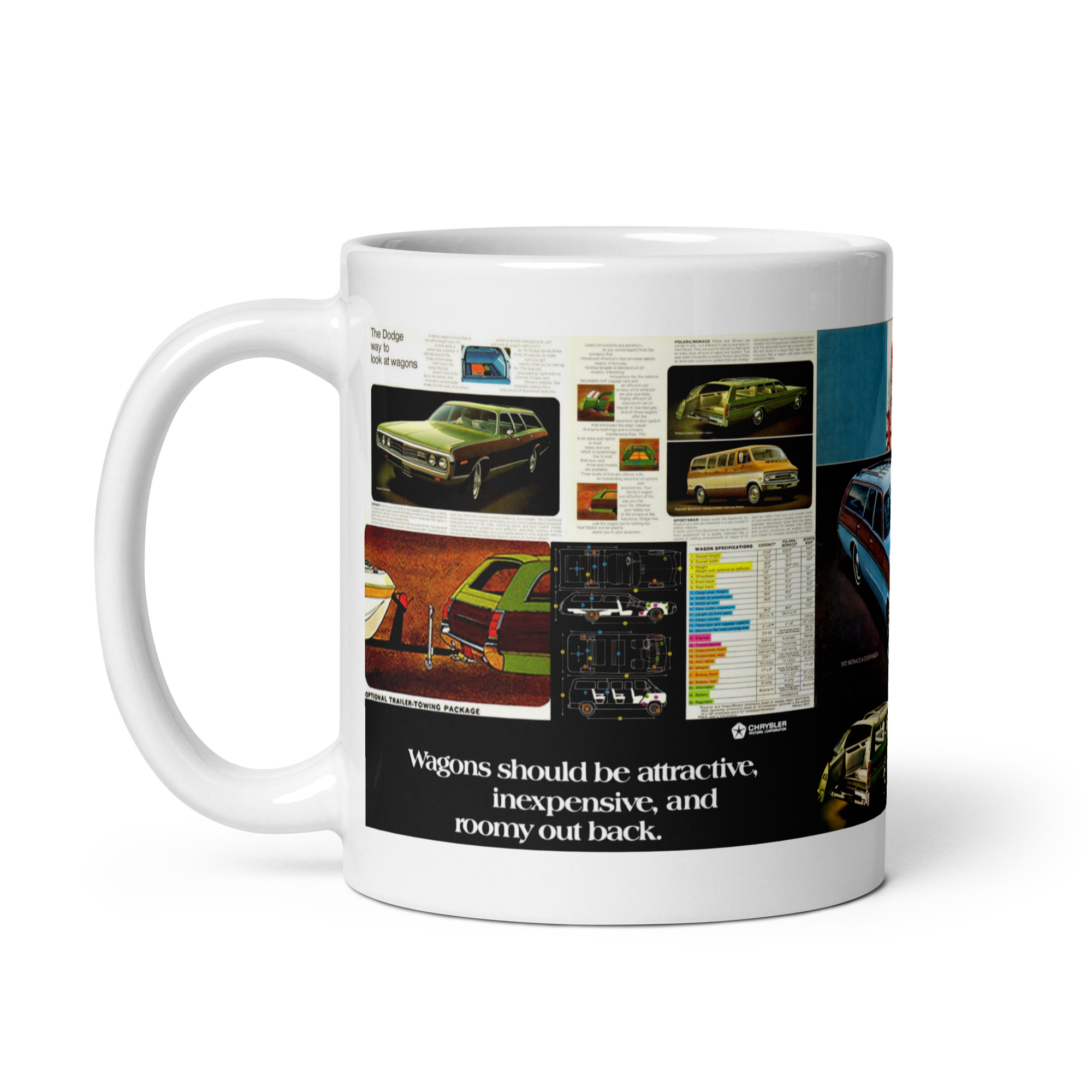 1972 Dodge Station Wagons Sales Brochure Coffee Mug Coronet Polara Monaco - Image 3