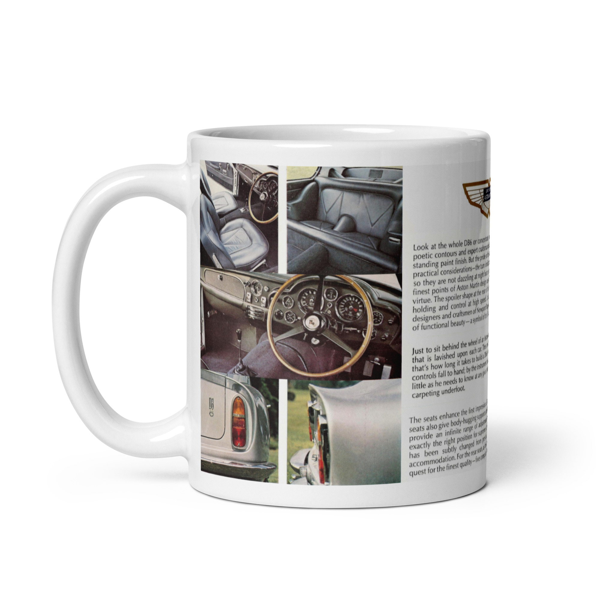 British Legend 1965 Aston Martin DB6 4.0L DOHC Straight-Six Coffee Mug - Image 2