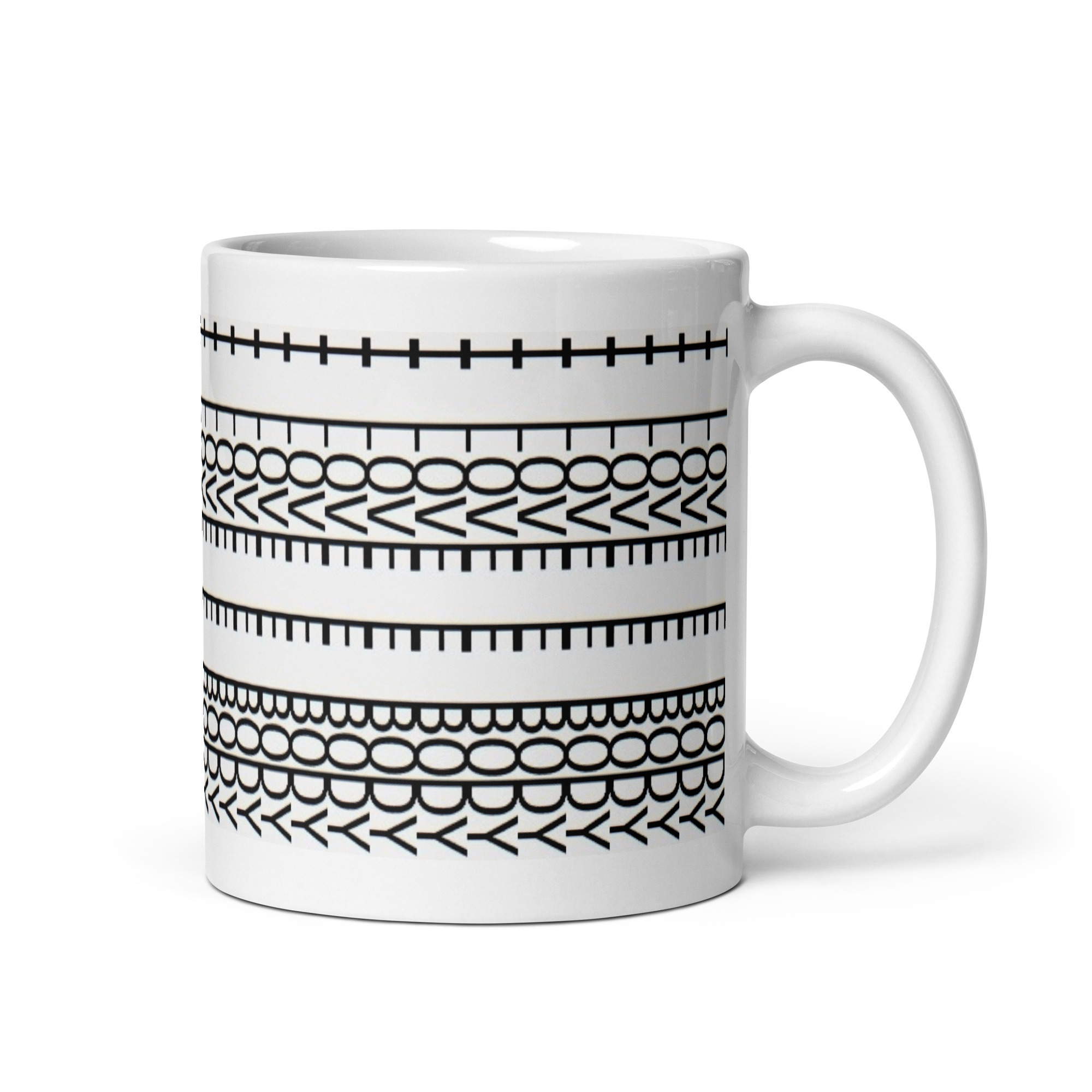 I Love E Body Anamorphic Word Art Coffee Mug Cuda Challenger - Image 3