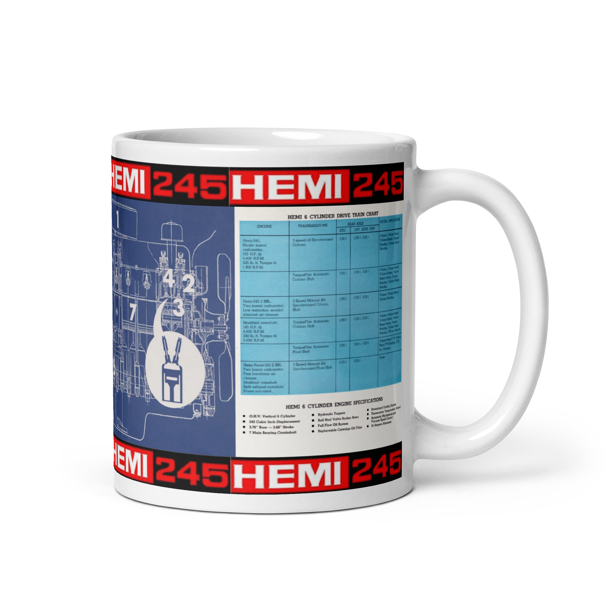 1970 Chrysler Australia Hemi 245 Sales Booklet Coffee Mug Valiant Regal Pacer Wagon - Image 2