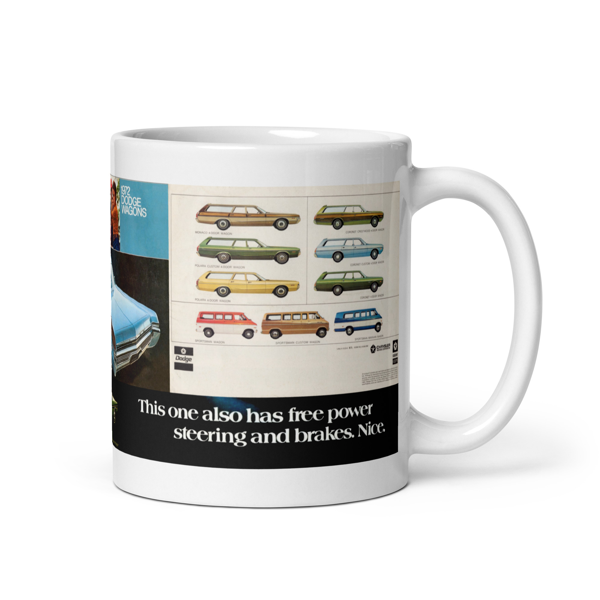 1972 Dodge Station Wagons Sales Brochure Coffee Mug Coronet Polara Monaco - Image 2