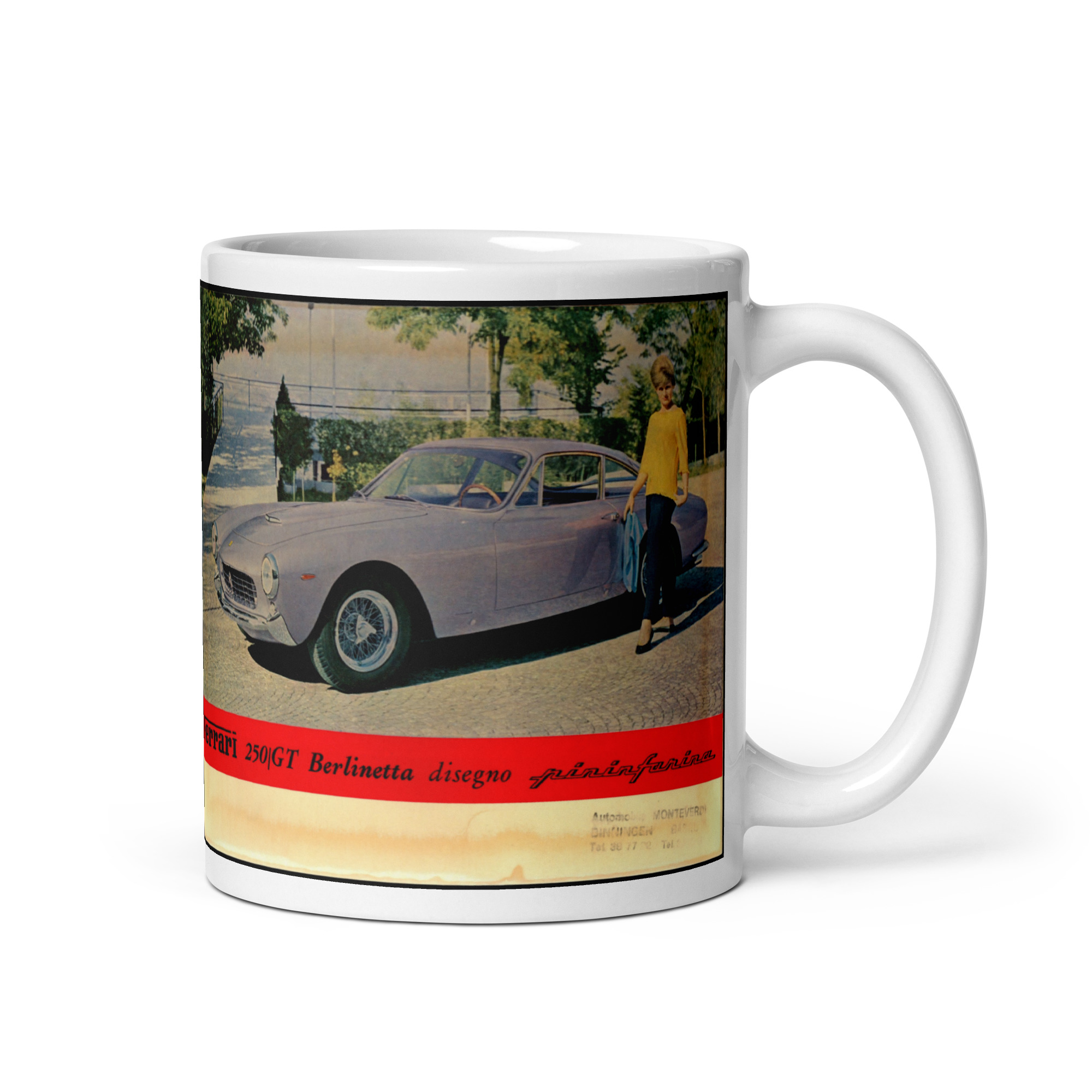 1963 Ferrari 250/GT Berlinetta Swiss Sales Brochure Coffee Mug Pininfarina - Image 2