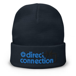 Vintage Mopar Direct Connection Performance Premium Embroidered Beanie NAVY BLUE