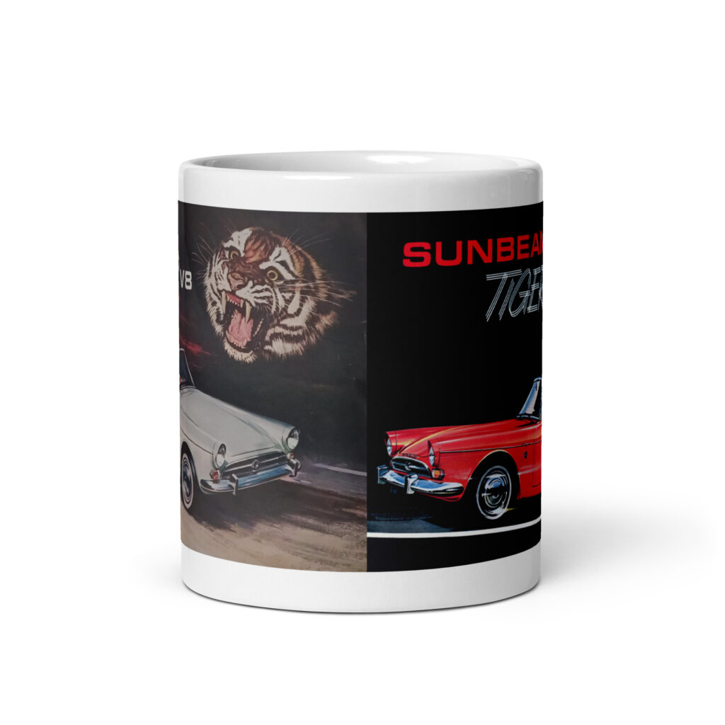 1964 and 1965 Sunbeam Tiger Sales Brochure Covers Coffee Mug Alpine
