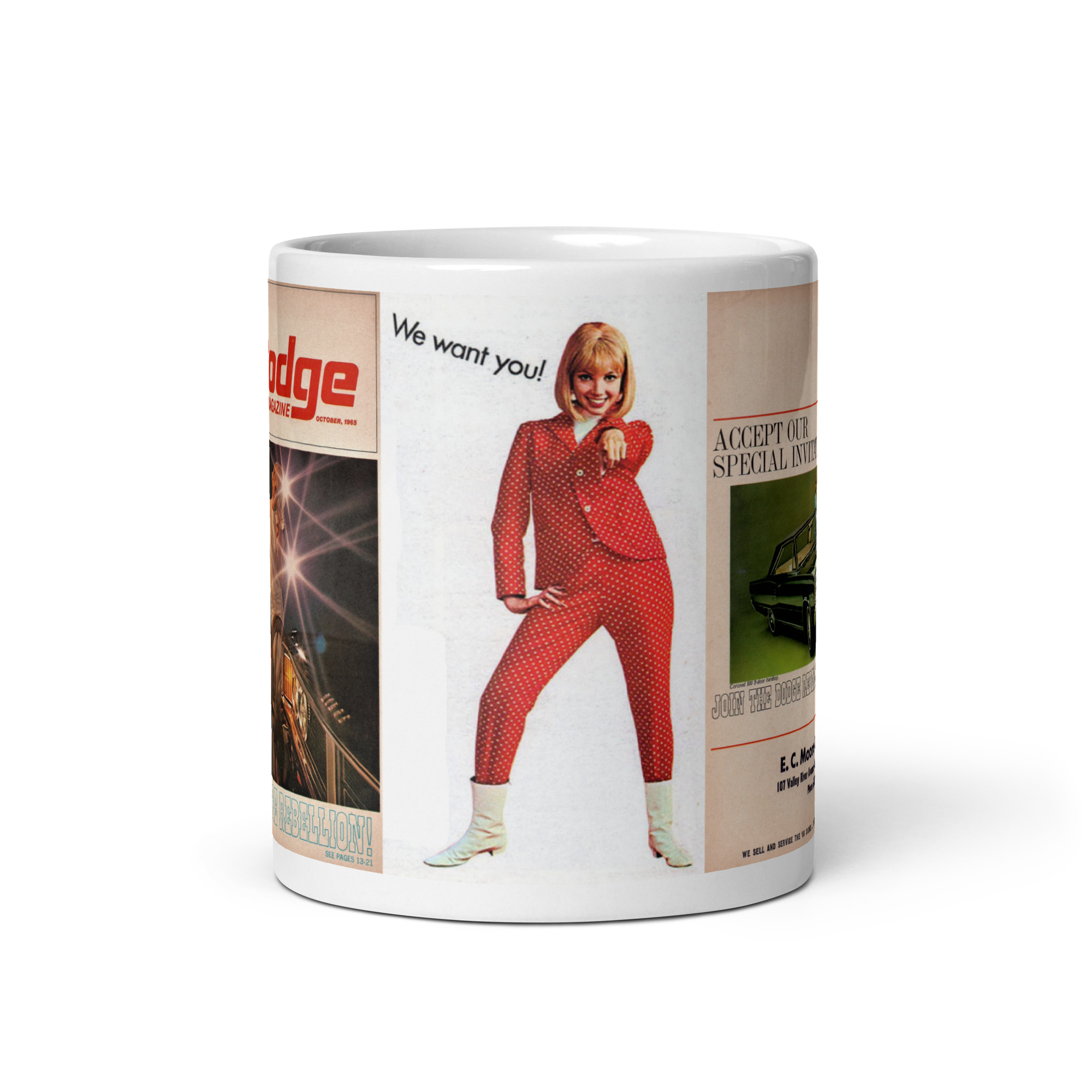 1966 Welcome To The Dodge Rebellion Coffee Coffee Mug News Magazine - Image 3