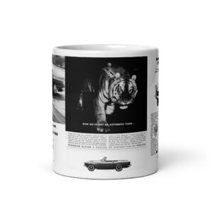 3 Sunbeam Alpine Tiger Magazine Ads Coffee Mug 1964 1965 1966 V8