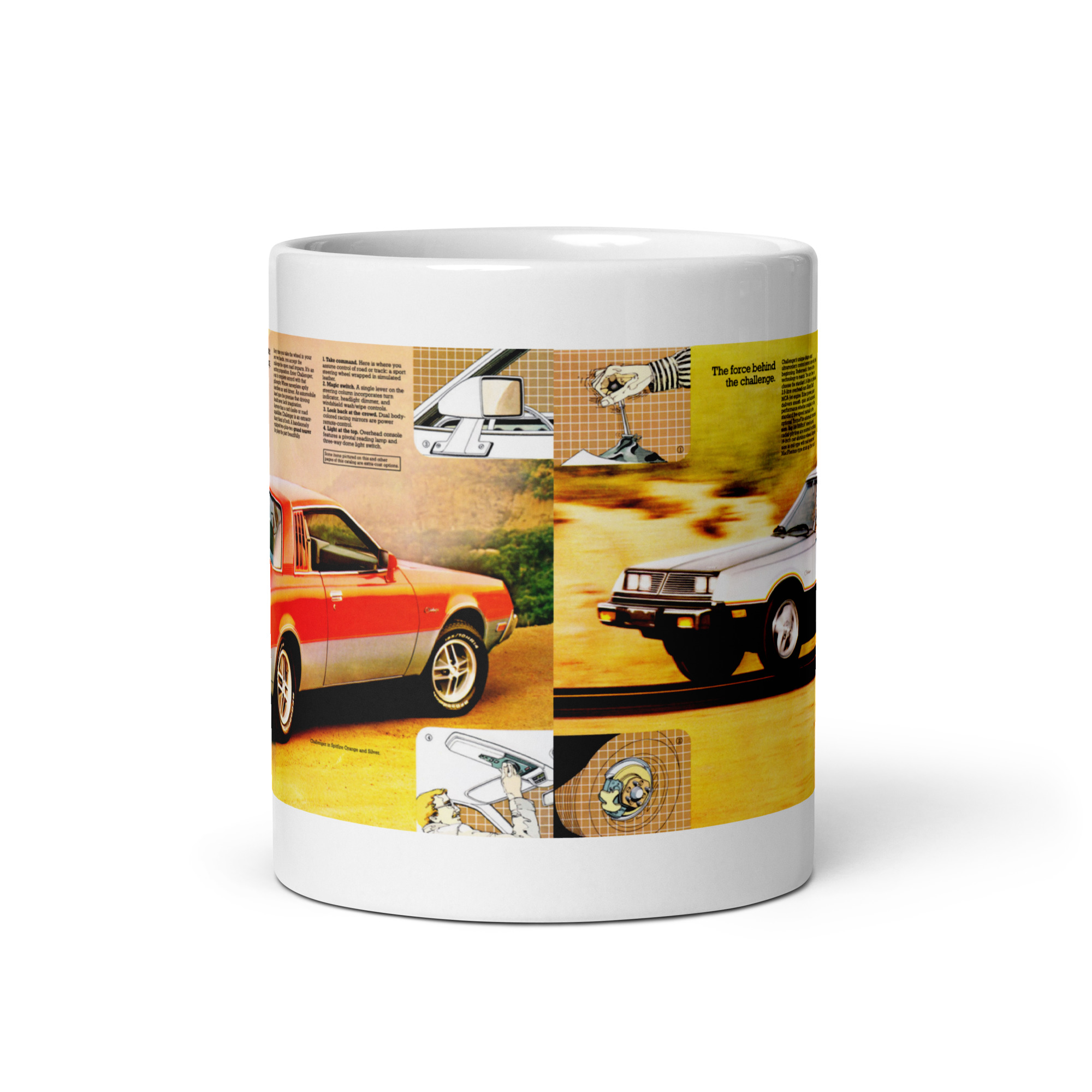 1979 Dodge Challenger Sales Brochure Coffee Mug 1.6 2.6 Mitsubishi - Image 3