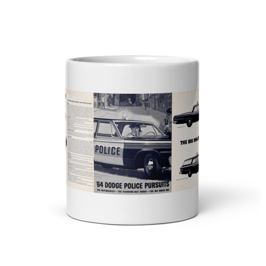 1964 Dodge Police Pursuit Sales Brochure Coffee Mug 330 440 880