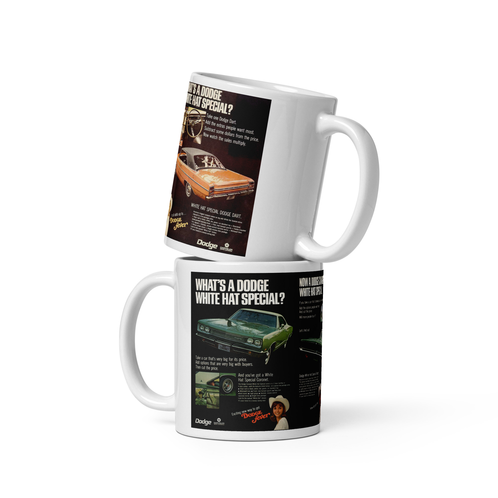 1969 White Hat Special Magazine ads Coffee Mug Coronet Charger Dart - Image 2