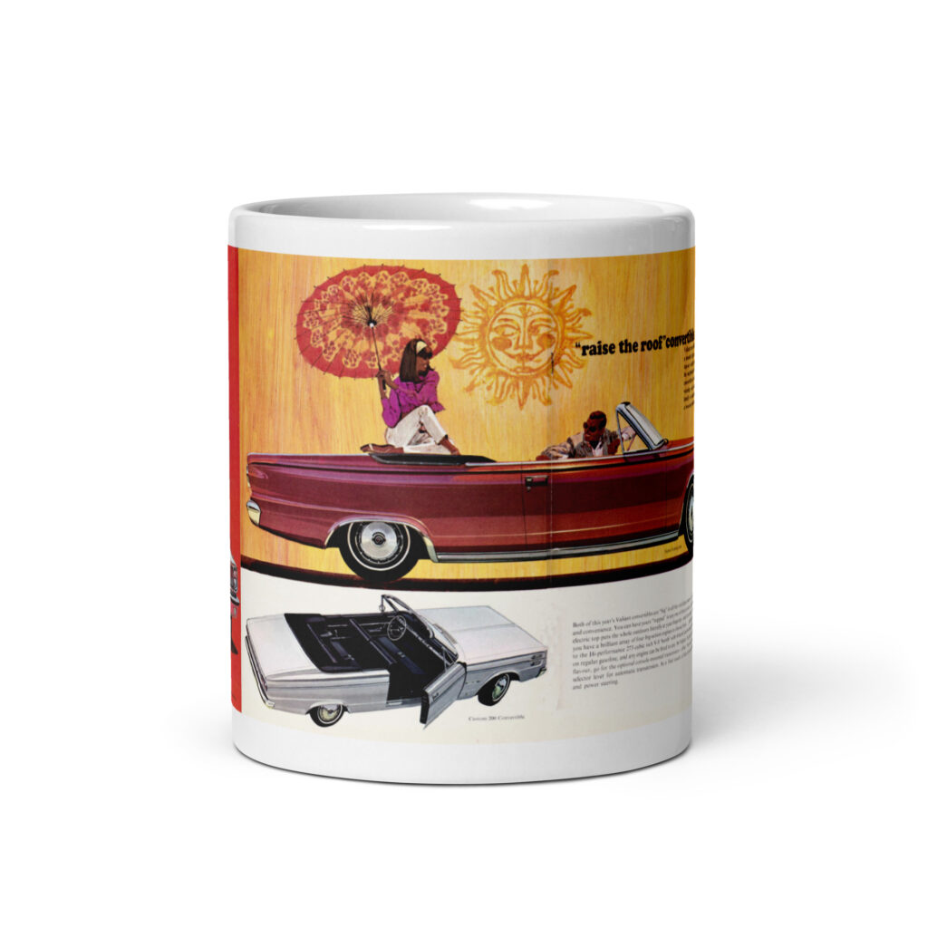 1966 Canadian Valiant Convertible Sales Brochure Coffee Mug