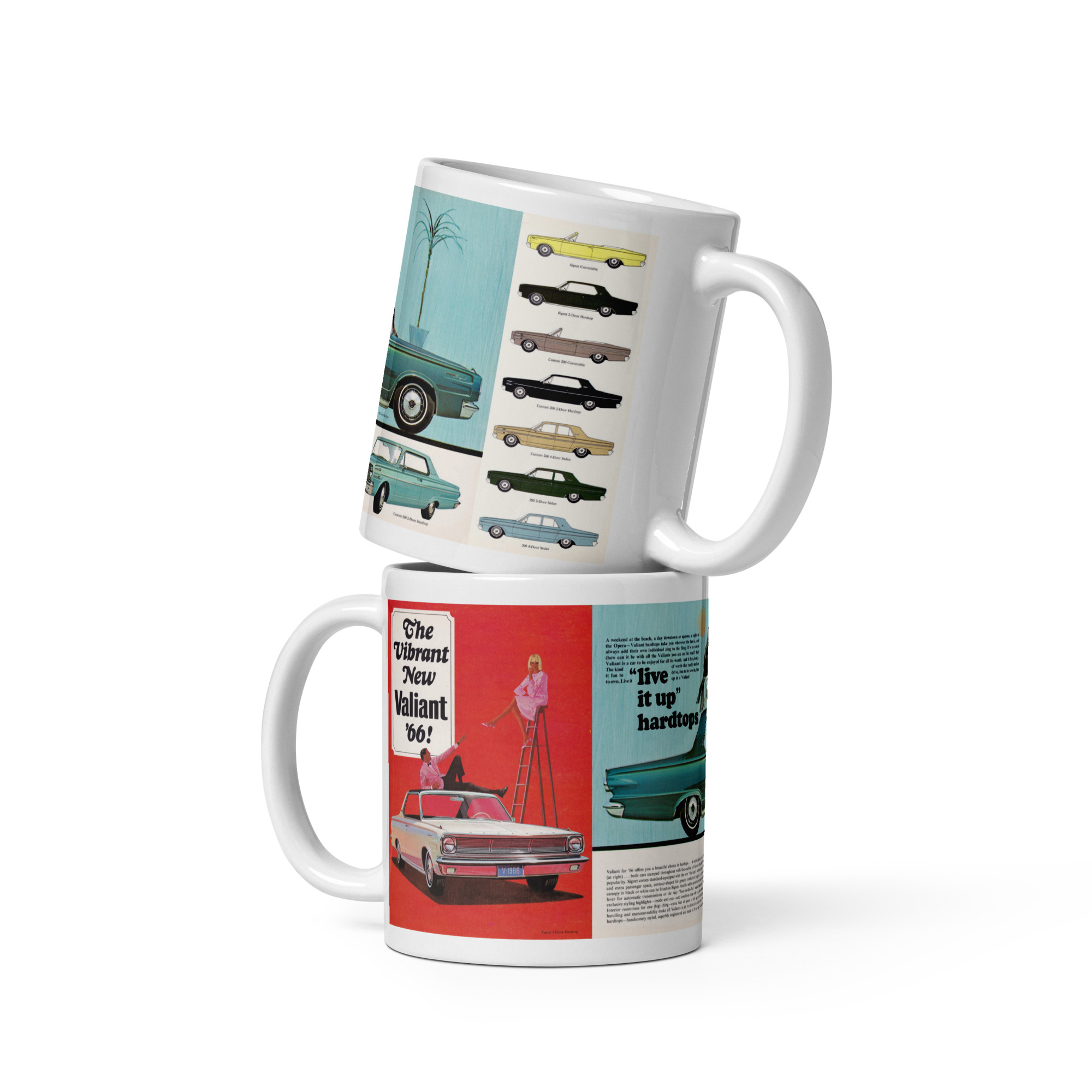 1966 Canadian Valiant Hardtop Sales Brochure Coffee Mug 273 - Image 2