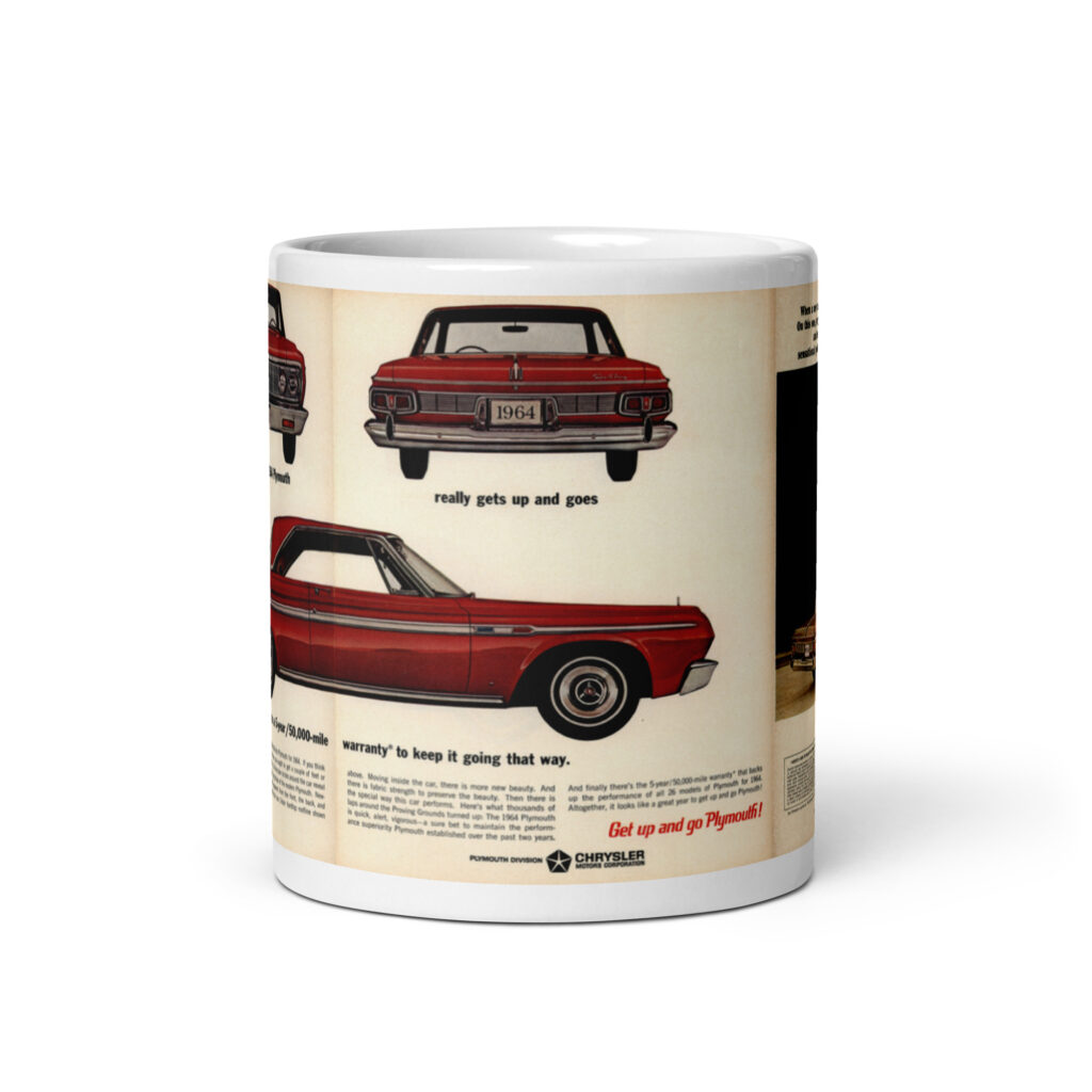 1964 Plymouth Sport Fury Magazine Ads Coffee Mug 426 383