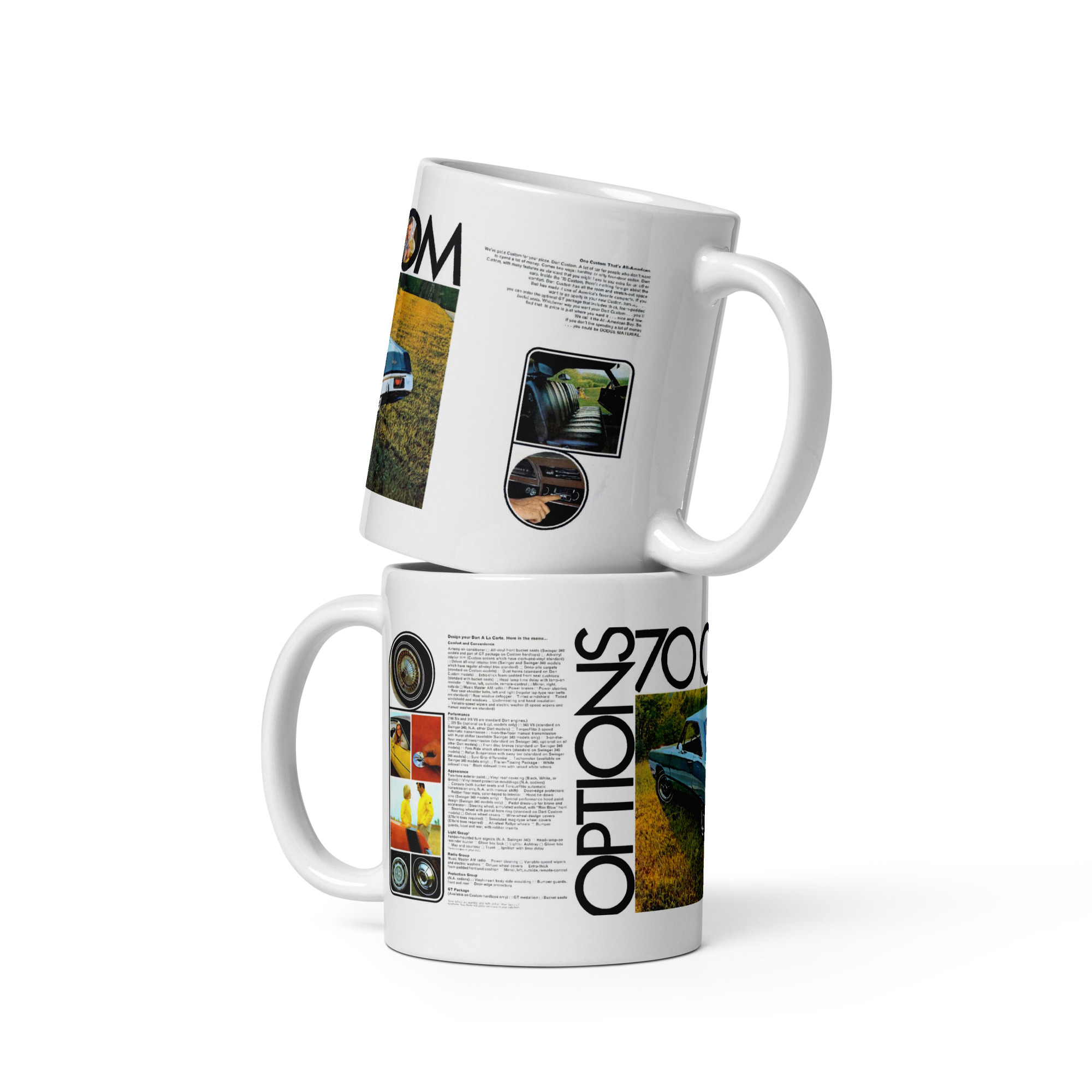 1970 Dodge Dart Custom Sales Brochure Coffee Mug /6 318 - Image 2