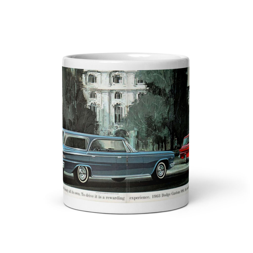 1963 Dodge Custom 880 Station Wagon Sales Brochure Coffee Mug 361 383
