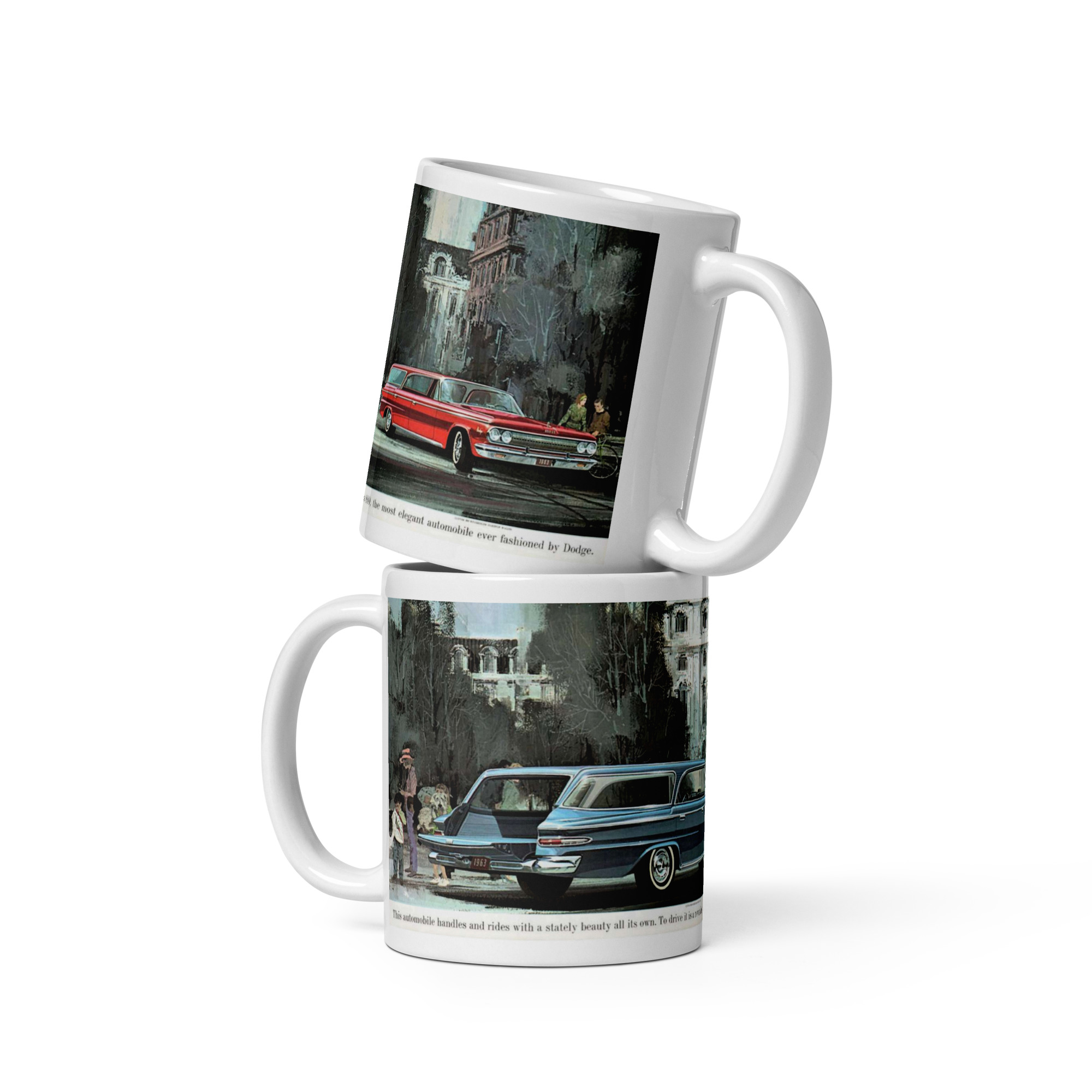 1963 Dodge Custom 880 Station Wagon Sales Brochure Coffee Mug 361 383 - Image 2