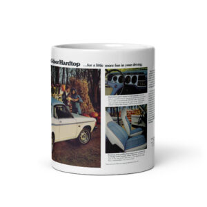 1975 Dodge Colt Sales Brochure Carousel and 2 Door Coupe Coffee Mug