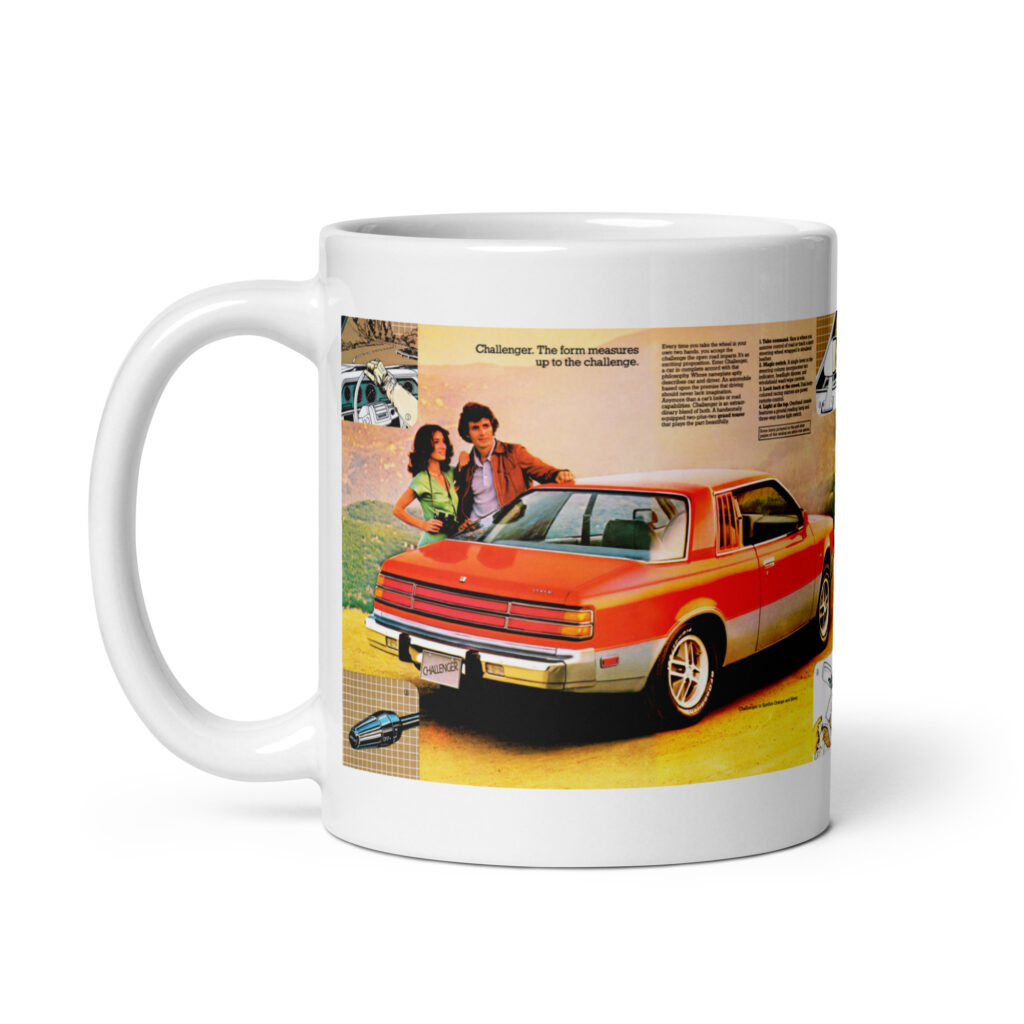 1979 Dodge Challenger Sales Brochure Coffee Mug 1.6 2.6 Mitsubishi
