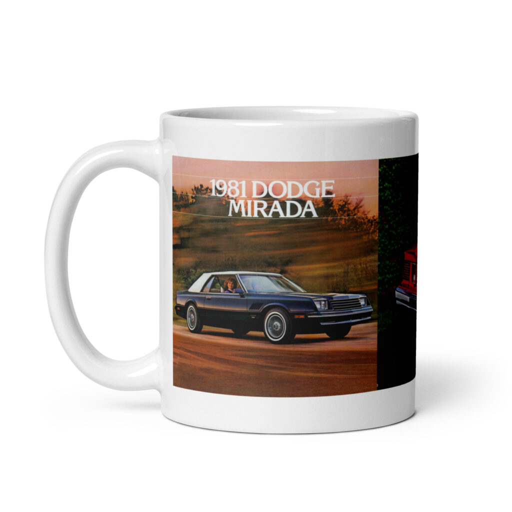 1981 Dodge Mirada Sales Brochure Coffee Mug Cover Graphic Red