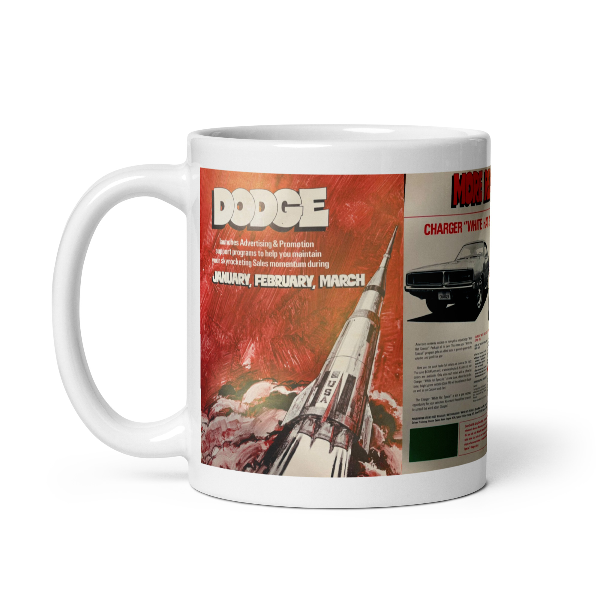 January to March 1969 Dealership White hat Special Info Sheets Coffee Mug - Image 4