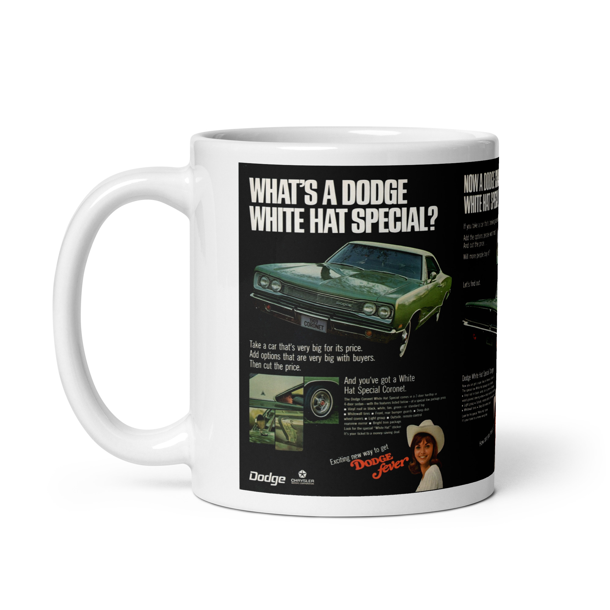 1969 White Hat Special Magazine ads Coffee Mug Coronet Charger Dart - Image 3