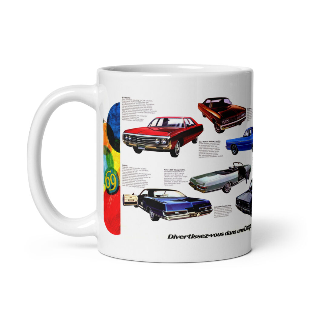 1969 France Dodge and Plymouth Offerings Coffee Mug Chrysler International #1