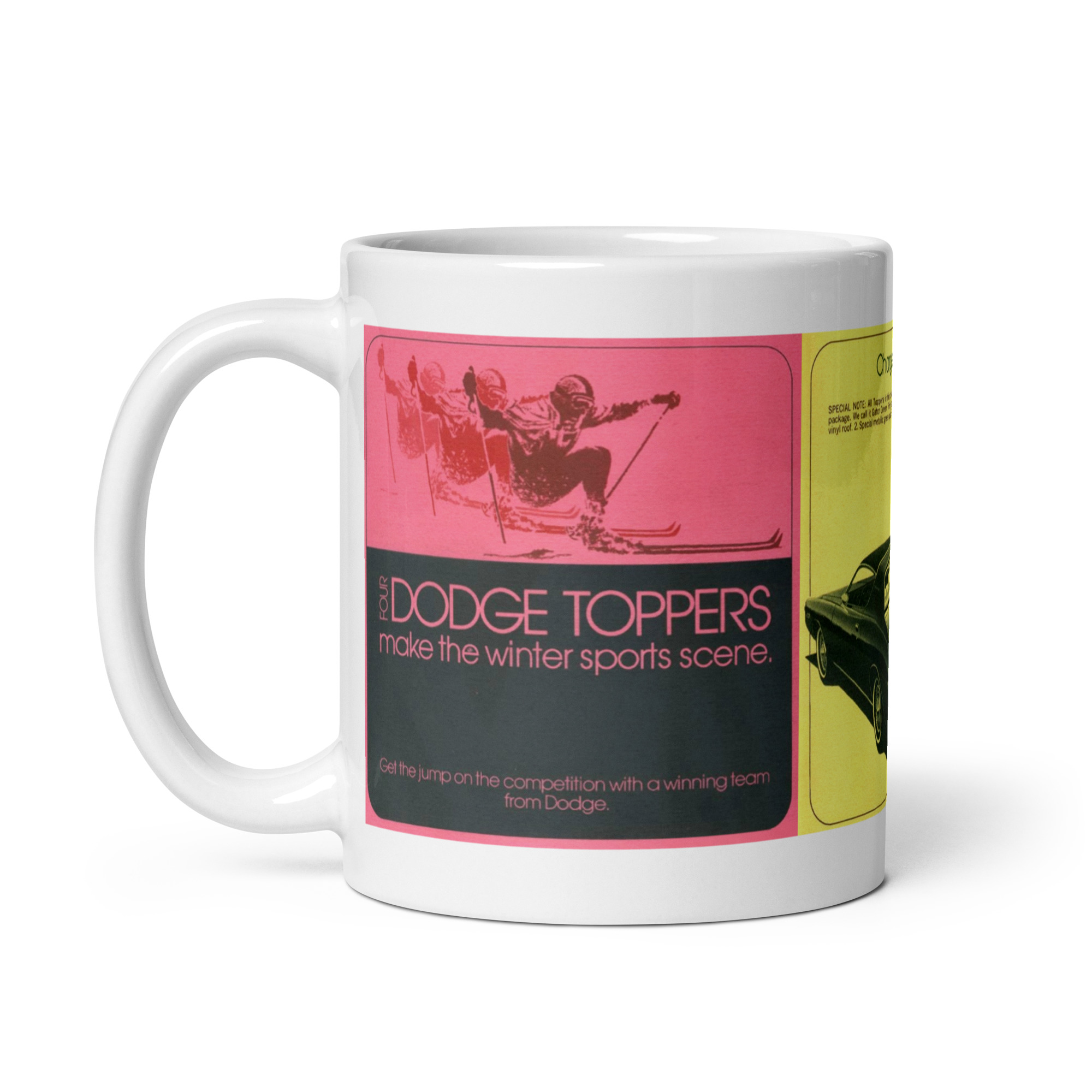 1972 Promo Material Dodge Charger Topper X Coffee Mug Winter Sports Olympics - Image 3