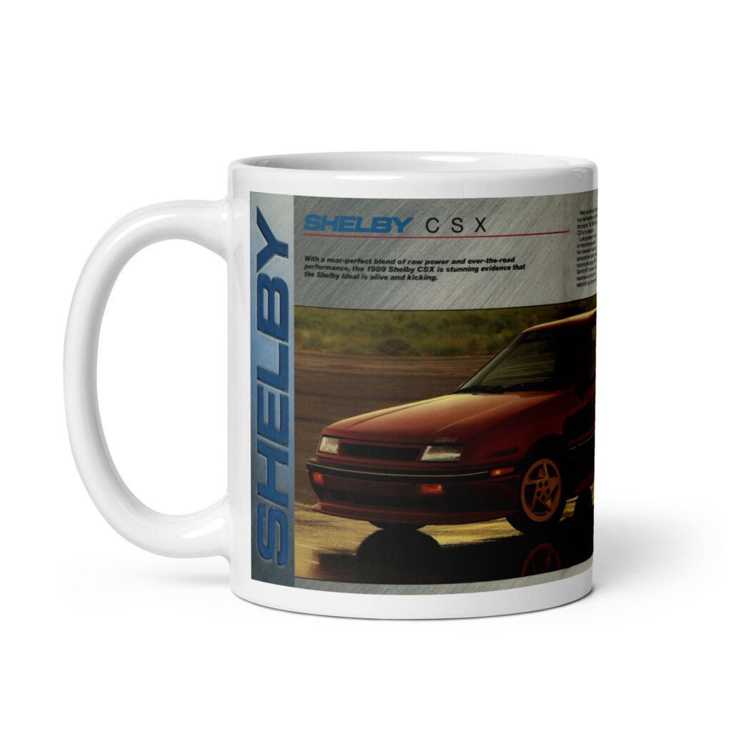 1989 Shelby CSX Sales Brochure and Magazine Ad Coffee Mug VNT