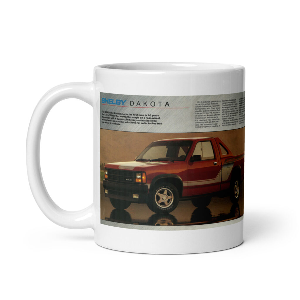 1989 Shelby Dakota Sales Brochure Coffee Mug Dodge