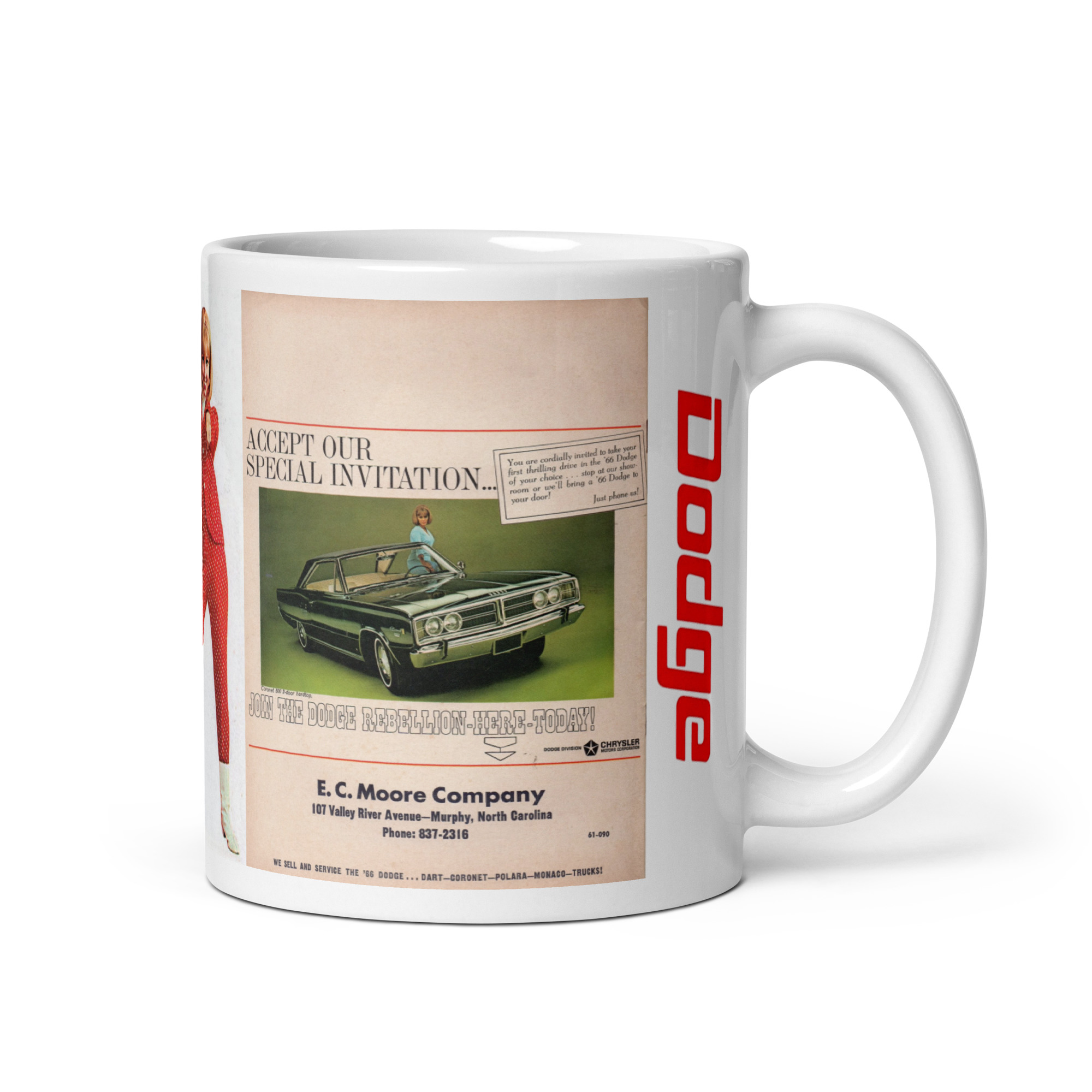1966 Welcome To The Dodge Rebellion Coffee Coffee Mug News Magazine - Image 2
