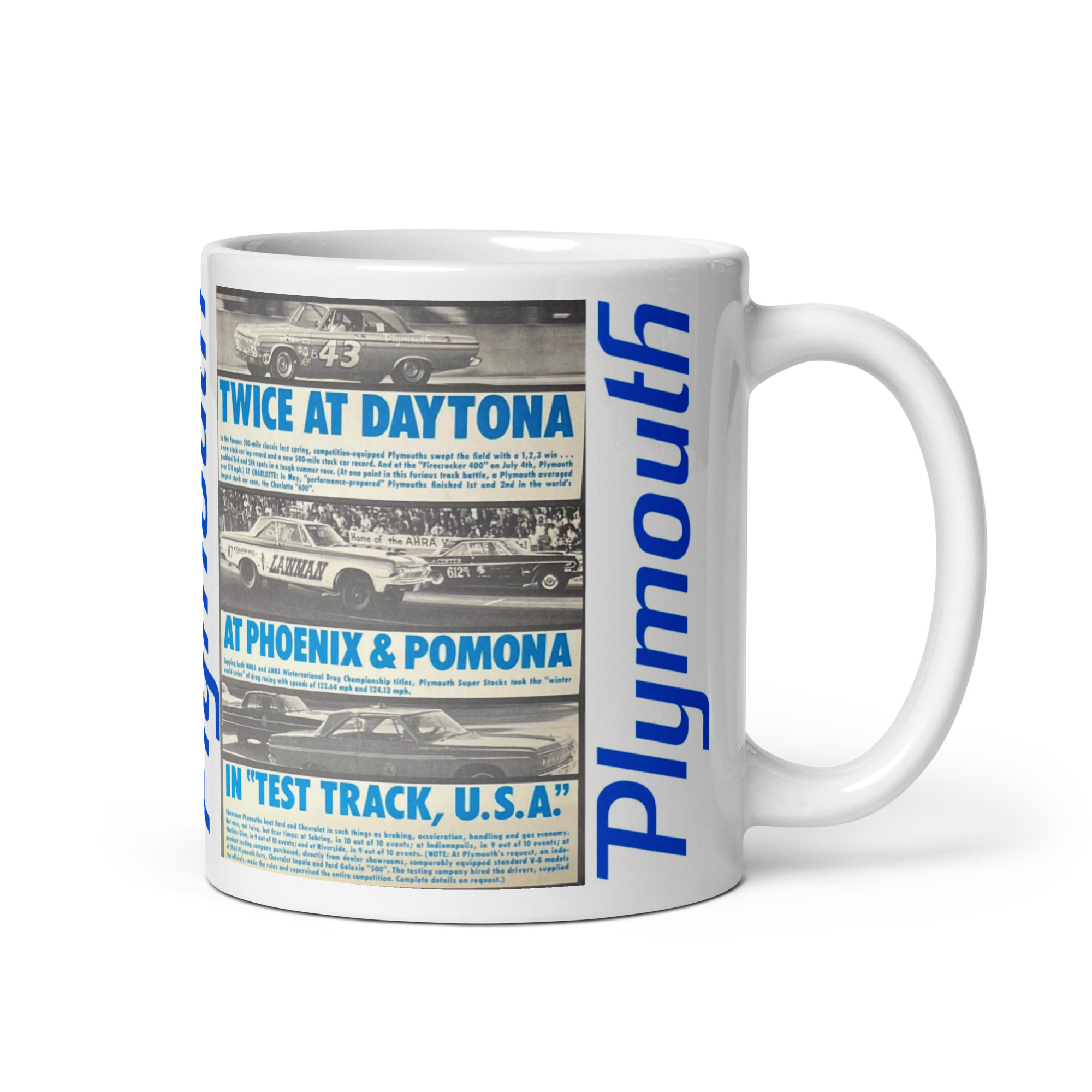1964 Plymouth Dealer Only Racing Success Brochure Coffee Mug - Image 2