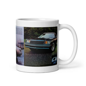 1981 Dodge Mirada Sales Brochure Coffee Mug CMX 360 Nightwatch Blue