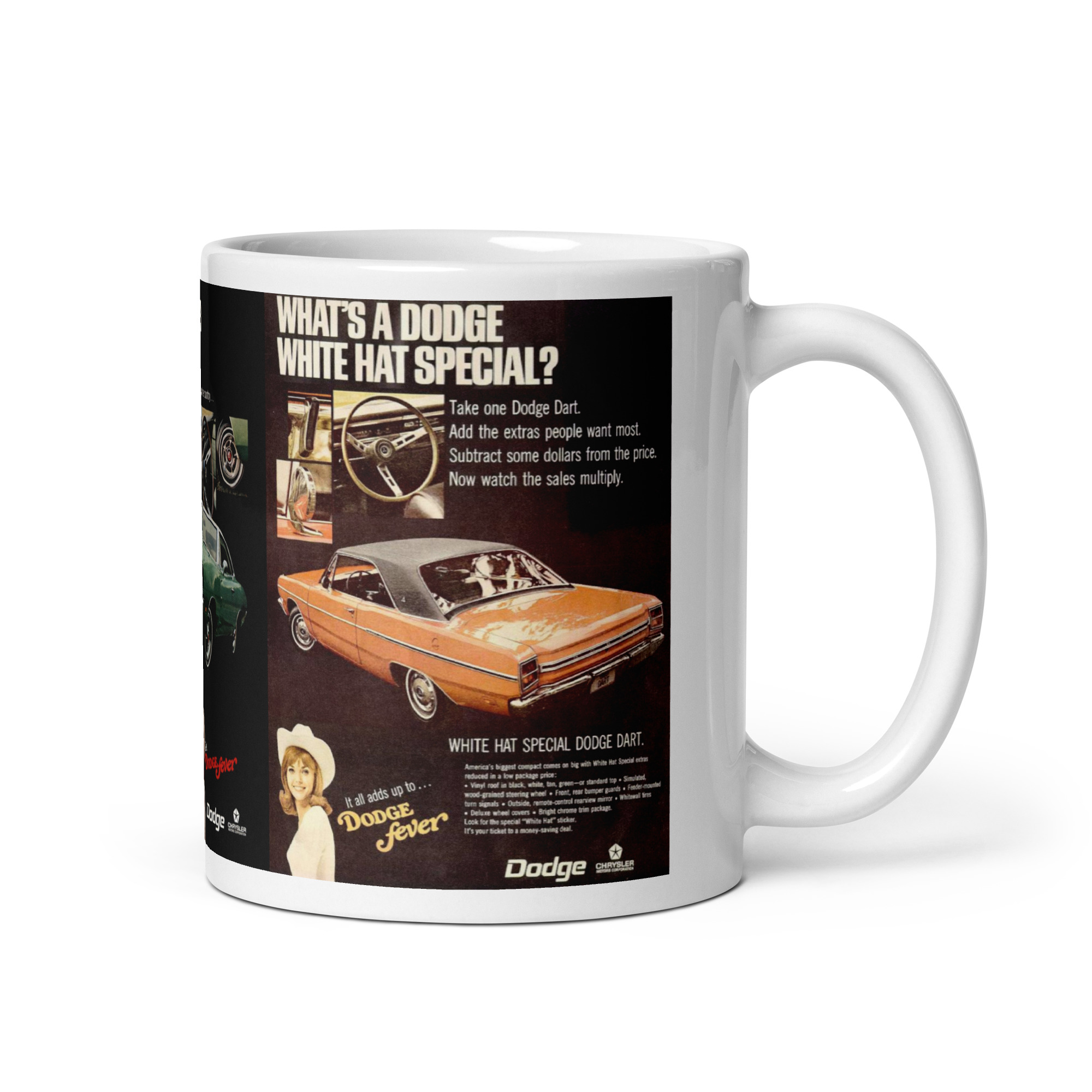 1969 White Hat Special Magazine ads Coffee Mug Coronet Charger Dart - Image 4