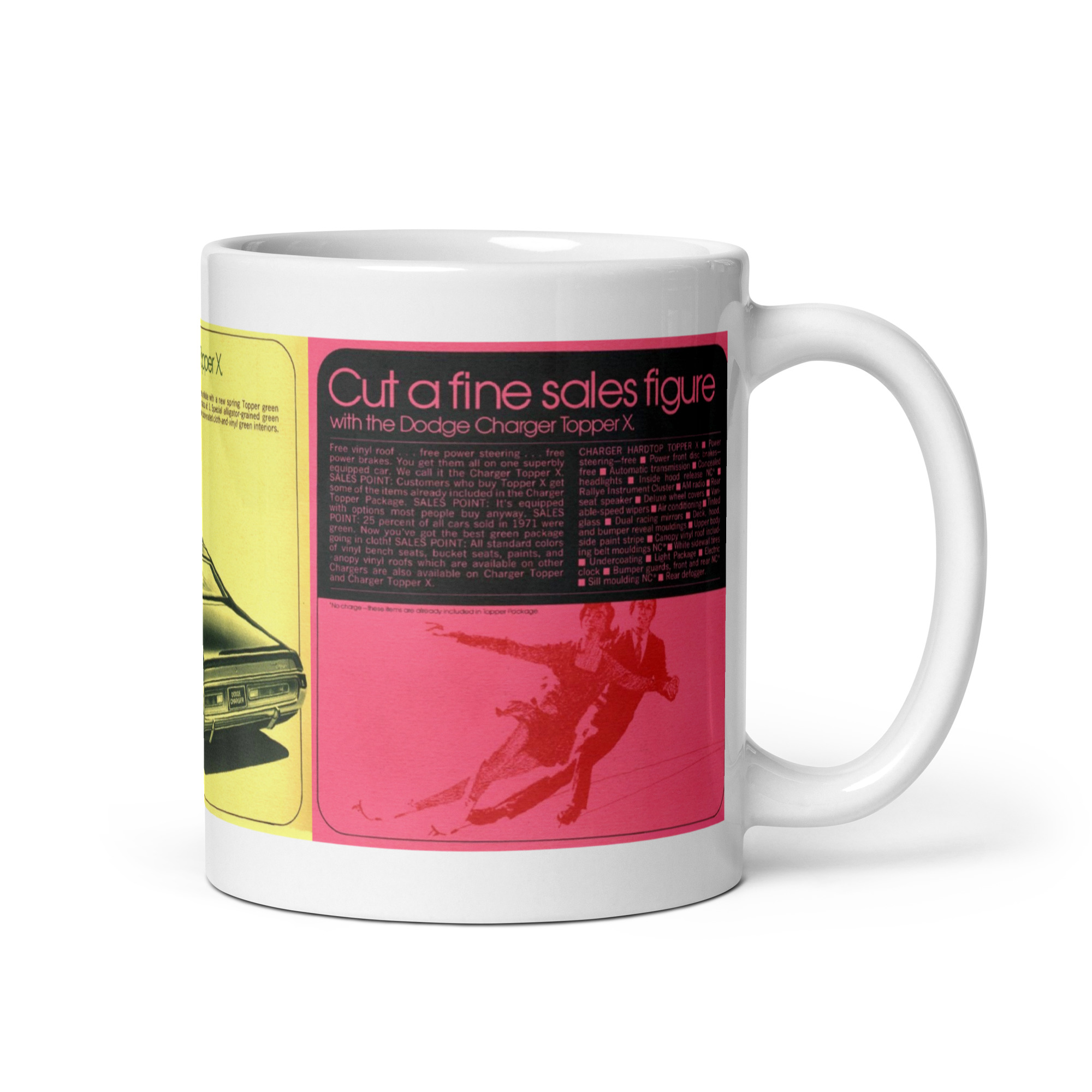 1972 Promo Material Dodge Charger Topper X Coffee Mug Winter Sports Olympics - Image 4