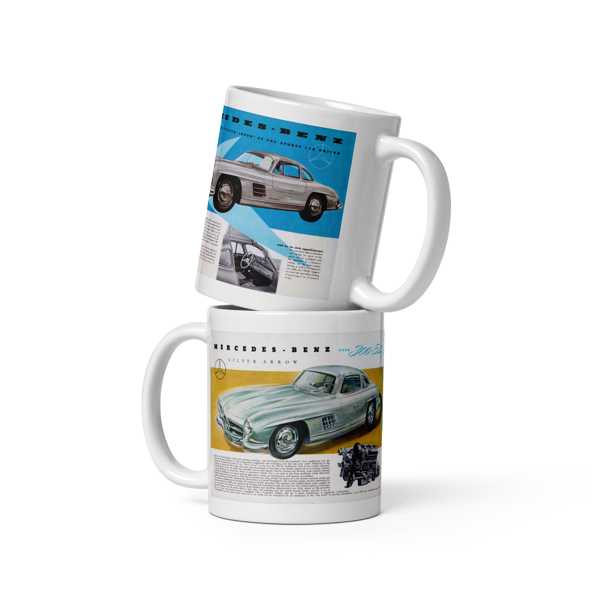 1954 Mercedes Benz 300SL Sales Brochure Coffee Mug 300 SL